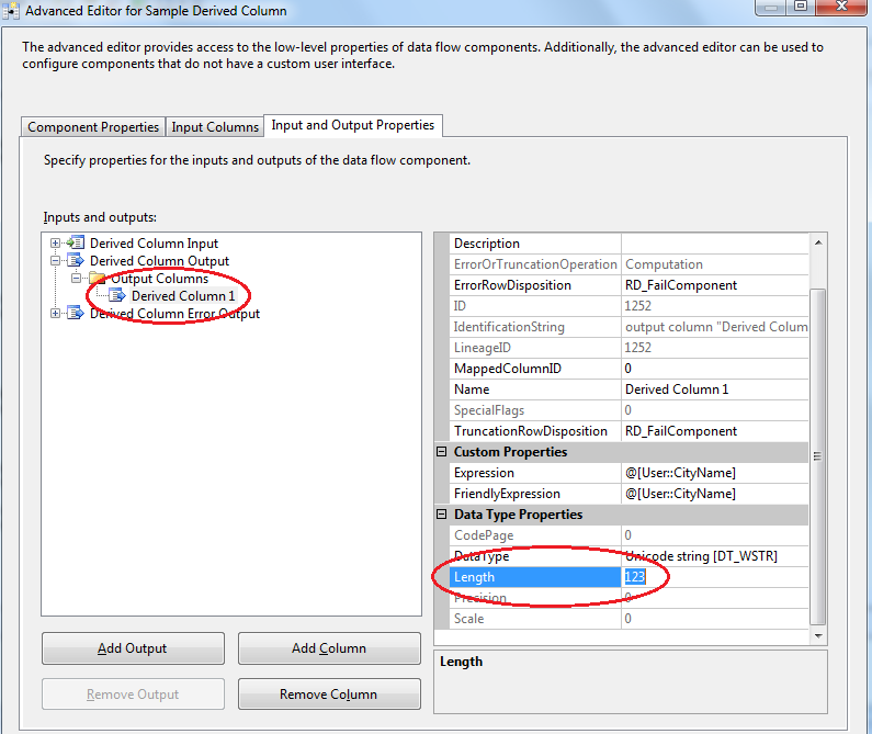 Screenshot of SSIS