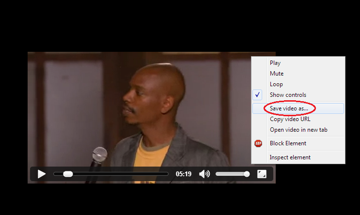 Right-click "save video as" on Youtube