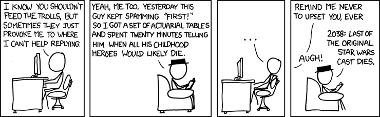 XKCD comic about feeding trolls