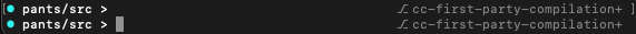 Zsh terminal including git branch/changes