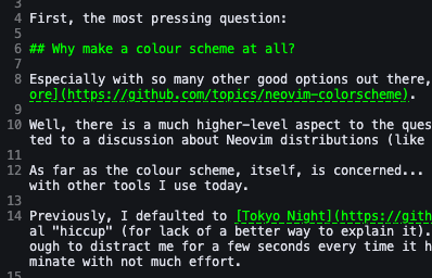Markdown with sentinel colours