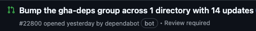 Dependabot - just enough PRs