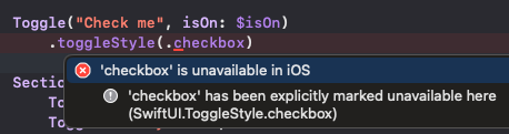 Classic SwiftUI iOS error