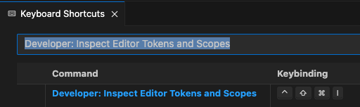 VSCode source inspector keybindings