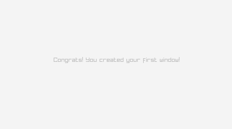 Screenshot of hello-world in Raylib